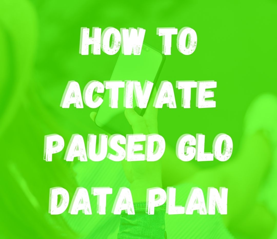 how to activate paused Glo data plan