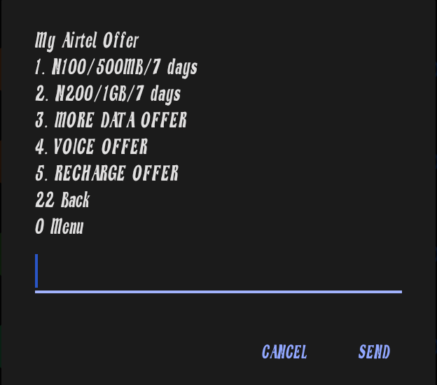 Airtel My Offer Data Plan