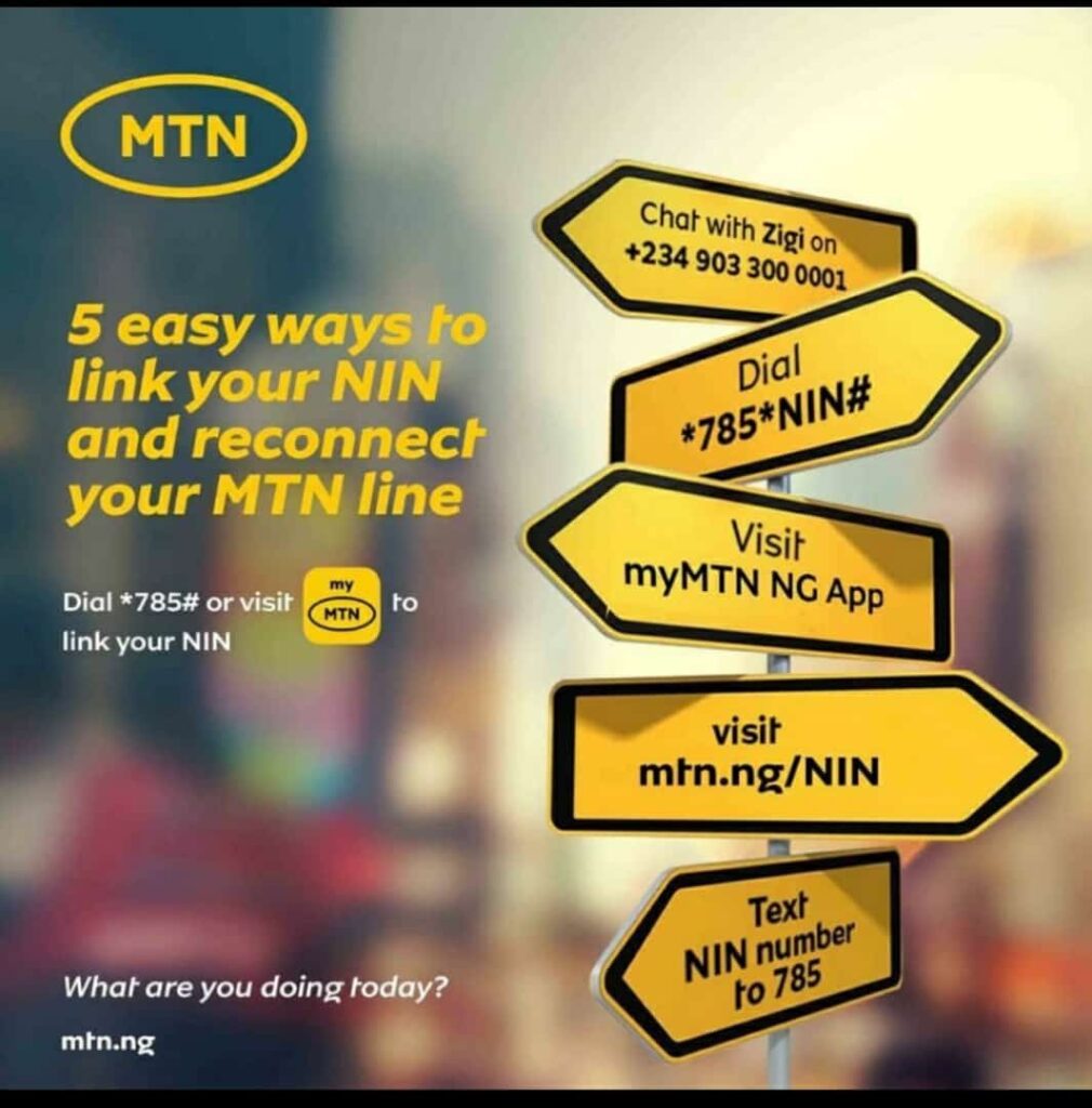 link NIN to MTN